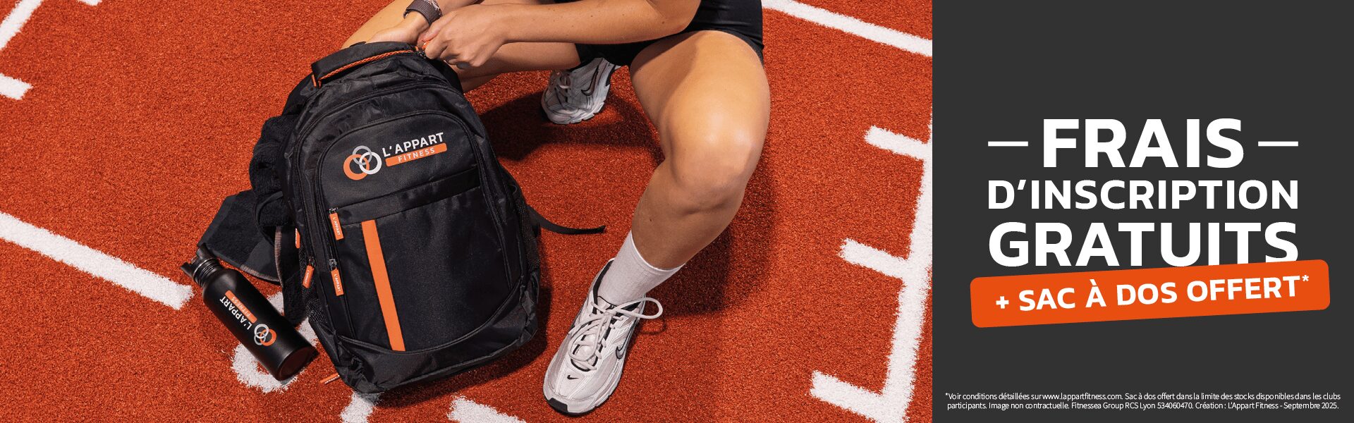  sac à dos offert dans les salles de sport L'Appart Fitness