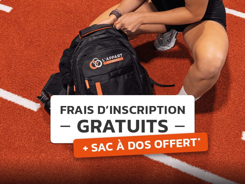  sac à dos offert dans les salles de sport L'Appart Fitness