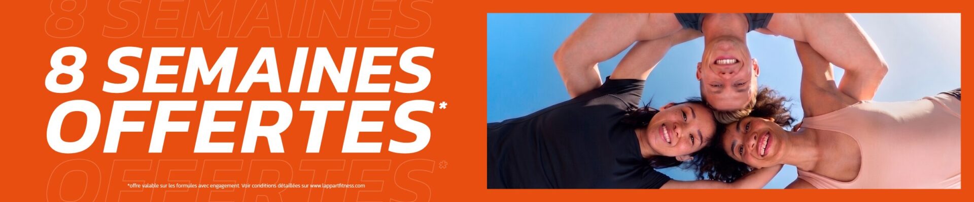  Du 22 juin au 13 juillet, profitez de 8 semaines offertes pour rejoindre L’Appart Fitness et reprendre le sport !