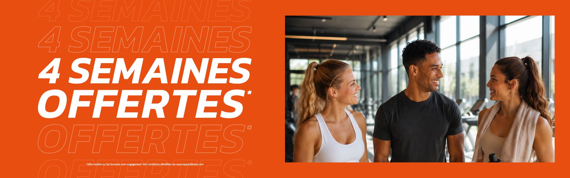  offre promo 4 semaines offertes L'Appart Fitness salle de sport