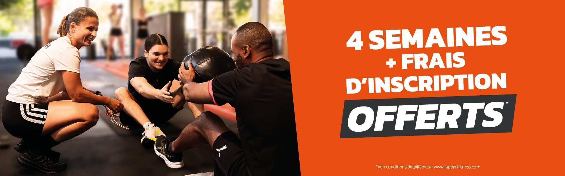  Offre de rentrée L’Appart Fitness : 4 semaines offertes et frais d’inscription offerts