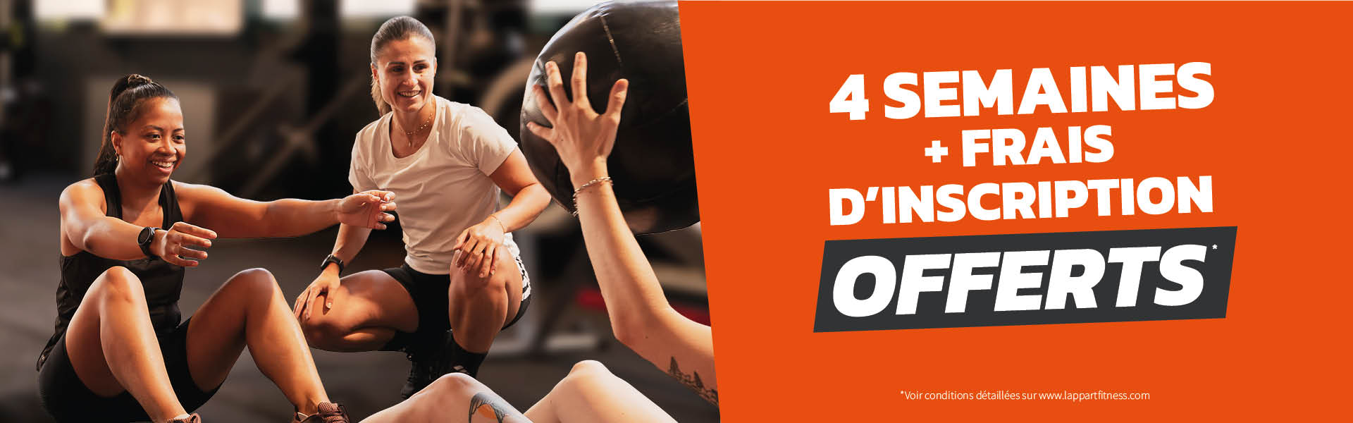  Offre de rentrée L’Appart Fitness : 4 semaines offertes et frais d’inscription offerts
